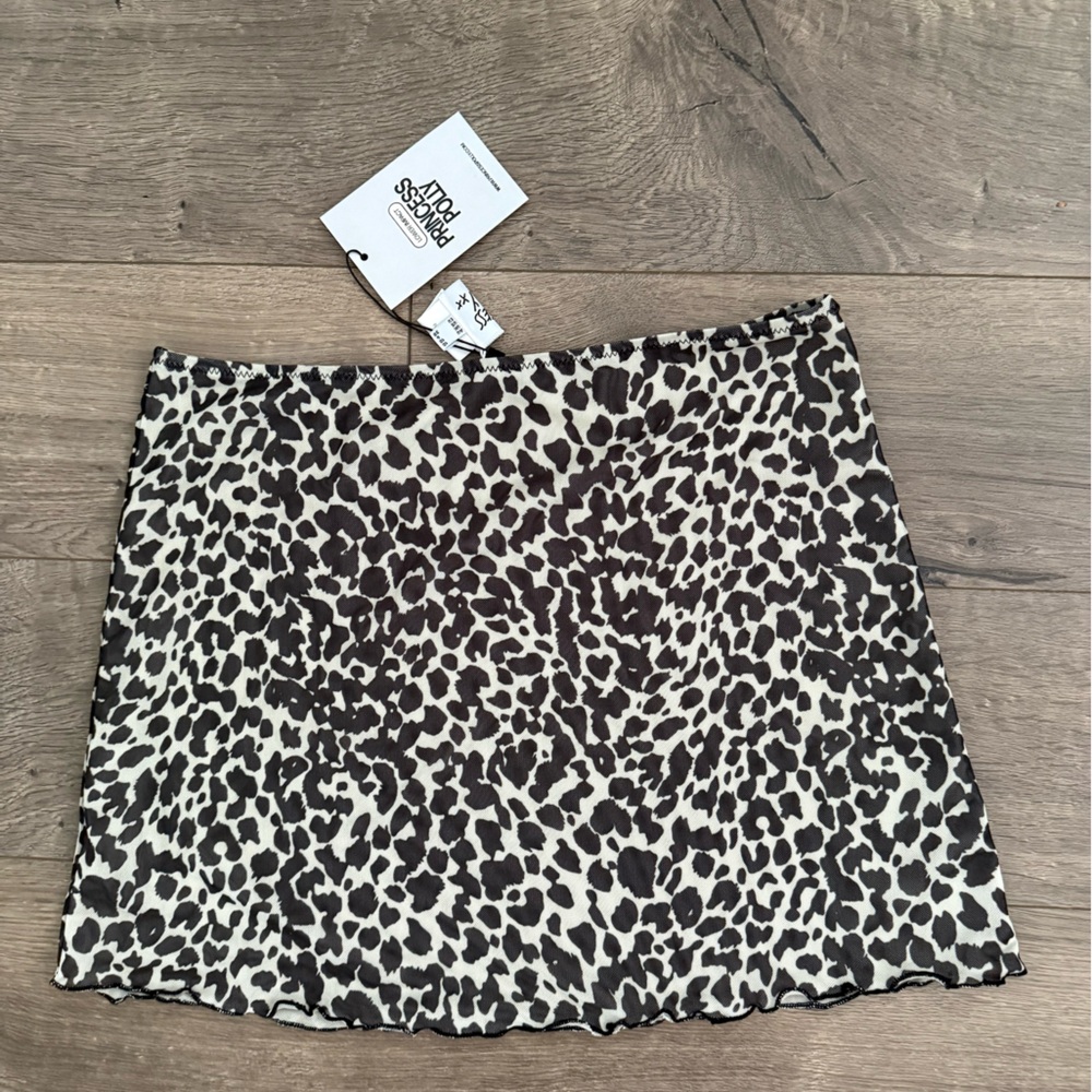 Leopard Print Mini Skirt